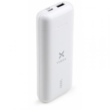 Батарея универсальная Vinga 10000 mAh glossy white Фото