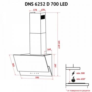 Вытяжка кухонная Perfelli DNS 6252 D 700 BL LED Фото 10