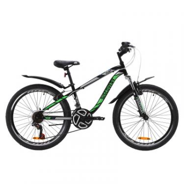 Велосипед Discovery 24" FLINT AM Vbr рама-13" St 2020 черно-зеленый Фото