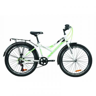 Велосипед Discovery 24" FLINT Vbr рама-14" St 2020 бело-зеленый с бага Фото