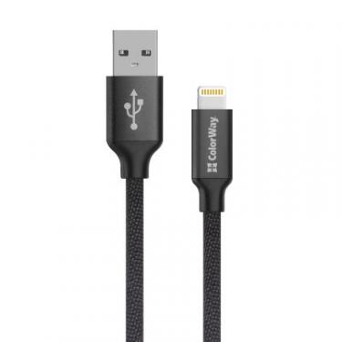 Дата кабель ColorWay USB 2.0 AM to Lightning 2.0m black Фото