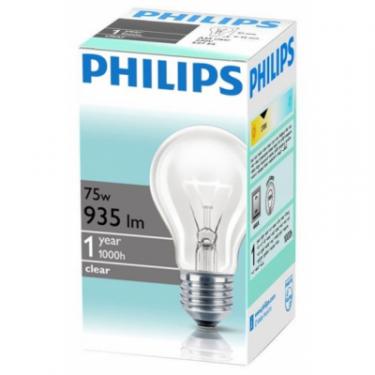 Лампочка Philips E27 75W 230V A55 CL 1CT/12X10 Stan Фото 1