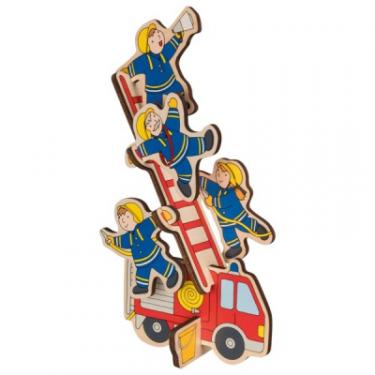 Развивающая игрушка Goki Пазл-вкладыш вертикальный-Пожарная команда Фото 1