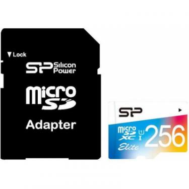 Карта памяти Silicon Power 256GB microSDXC class 10 UHS-I Elite Color Фото