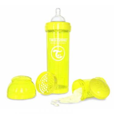 Бутылочка для кормления Twistshake антиколиковая 330 мл, желтая Фото 2