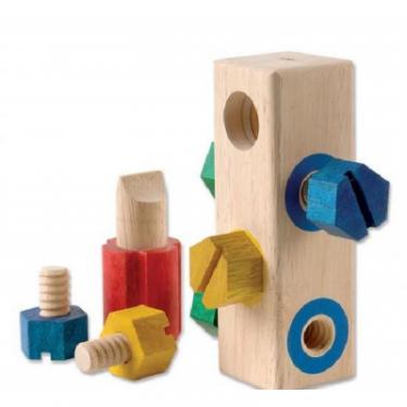 Развивающая игрушка Guidecraft Manipulatives Блок с винтами Фото