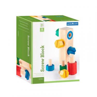 Развивающая игрушка Guidecraft Manipulatives Блок с винтами Фото 1