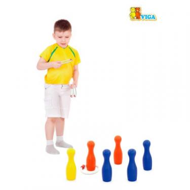 Игровой набор Viga Toys 2-в-1 Боулинг и кольцо Фото 2