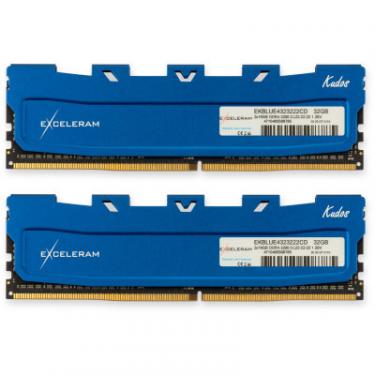Модуль памяти для компьютера eXceleram DDR4 32GB (2x16GB) 3200 MHz Blue Kudos Фото