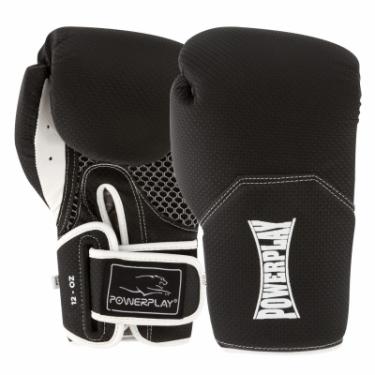 Боксерские перчатки PowerPlay 3011 12oz Black/White Фото