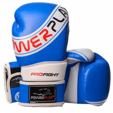 Боксерские перчатки PowerPlay 3023A 10oz Blue/White Фото