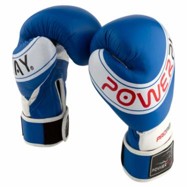 Боксерские перчатки PowerPlay 3023A 10oz Blue/White Фото 1