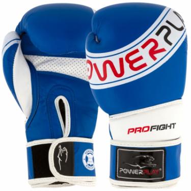 Боксерские перчатки PowerPlay 3023A 10oz Blue/White Фото 5