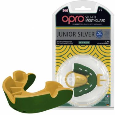 Капа Opro Junior Silver - Green/Gold Фото