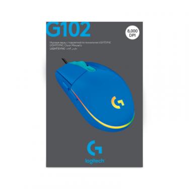 Мышка Logitech G102 Lightsync USB Blue Фото 9