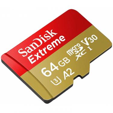 Карта памяти SanDisk 64GB microSDHC class 10 UHS-I A2 V30 Extreme Фото 1