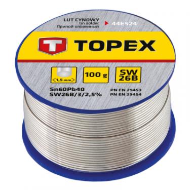 Припой для пайки Topex олов'яний 60Sn, проволока 1.5 мм,100 г Фото