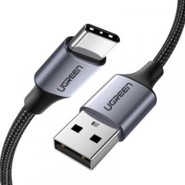 Дата кабель Ugreen USB 2.0 AM to Type-C 2.0m US288 Aluminum Braid Bla Фото