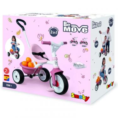 Детский велосипед Smoby Be Move 2 в 1 с багажником Розовый Фото 2
