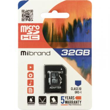 Карта памяти Mibrand 32GB microSDHC class 10 UHS-I Фото