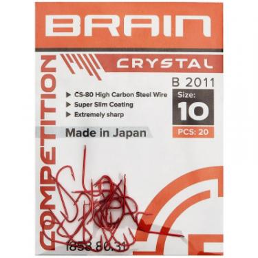 Крючок Brain fishing Crystal B2011 10 (20 шт/уп) Red Фото 1