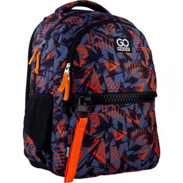 Рюкзак школьный GoPack Сity 161-1 черный, оранжевый Фото 1