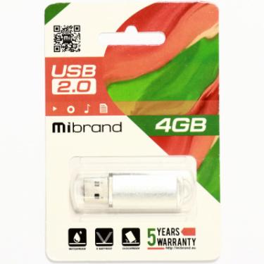 USB флеш накопитель Mibrand 4GB Cougar Silver USB 2.0 Фото 1