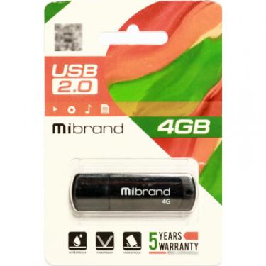 USB флеш накопитель Mibrand 32GB Grizzly Black USB 2.0 Фото 1