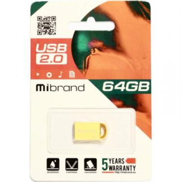 USB флеш накопитель Mibrand 64GB lynx Gold USB 2.0 Фото 1