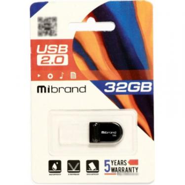 USB флеш накопитель Mibrand 32GB Scorpio Black USB 2.0 Фото 1