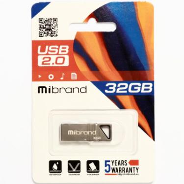 USB флеш накопитель Mibrand 32GB Stingray Grey USB 2.0 Фото 1
