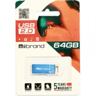 USB флеш накопитель Mibrand 64GB Сhameleon Blue USB 2.0 Фото 1