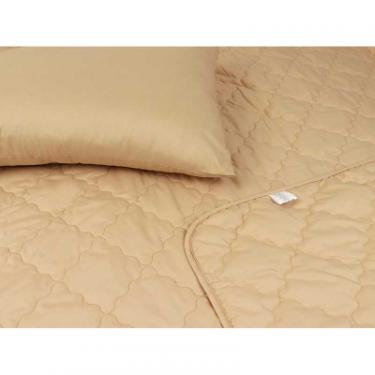 Одеяло Руно Шерстяное бежевое облегченное 172х205 см Фото 3