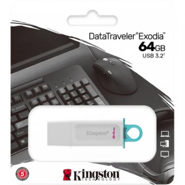 USB флеш накопитель Kingston 64GB DT Exodia White USB 3.2 Фото 2