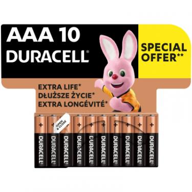 Батарейка Duracell AAA лужні 10 шт. в упаковці Фото