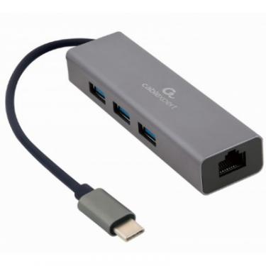 Концентратор Cablexpert Type-С to Gigabit Ethernet, 3 Ports USB 3.1 Gen1 ( Фото