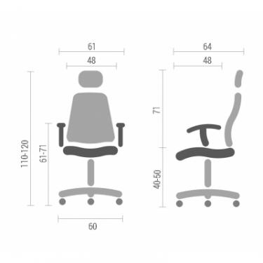 Офисное кресло Аклас Таун Tilt Серый (Серый/Черный) Фото 4