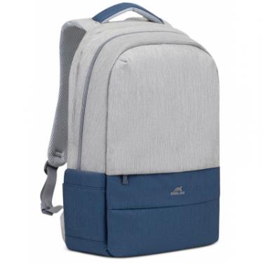 Рюкзак для ноутбука RivaCase 17.3" 7567 Prater, Grey / Dark Blue Фото 3