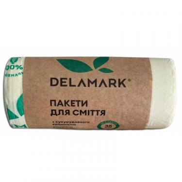 Пакеты для мусора DeLaMark Биоразлагаемые из кукурузного крахмала 35 л 20 шт. Фото