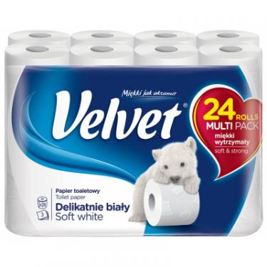 Туалетная бумага Velvet Делікатний 3 шари 24 рулони 153 відриви Фото