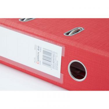 Папка - регистратор Comix А4, 70 мм, PP, двостороння, червоний Фото 3