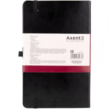 Блокнот Axent Partner Lux 125х195 мм 96 аркушів у клітинка Чорни Фото 2