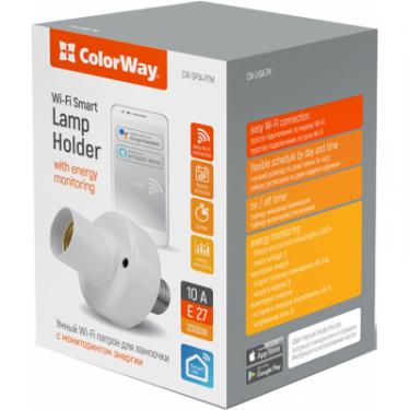 Умная лампочка ColorWay Wi-Fi Smart Lamp Holder E27 Фото 7