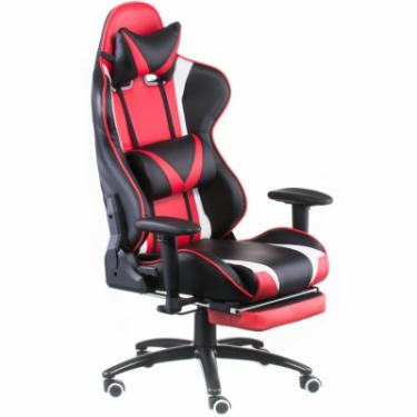 Кресло игровое Special4You ExtremeRace black/red/white with footrest Фото