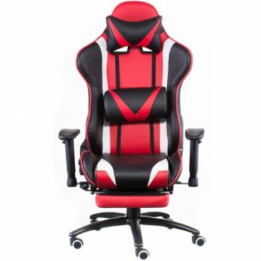 Кресло игровое Special4You ExtremeRace black/red/white with footrest Фото 1