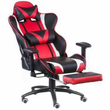 Кресло игровое Special4You ExtremeRace black/red/white with footrest Фото 3