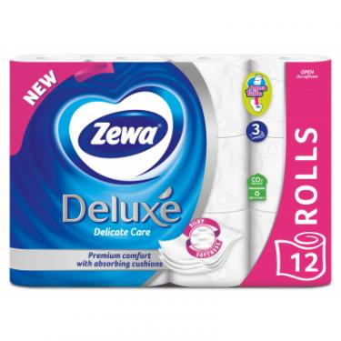 Туалетная бумага Zewa Deluxe білий 3 шари 12 рулонів Фото