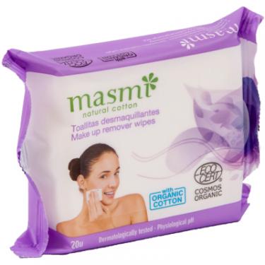 Влажные салфетки Masmi Organic для зняття макіяжу 20 шт. Фото