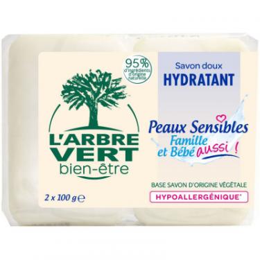 Твердое мыло L'Arbre Vert для чутливої шкіри 2 х 100 г Фото