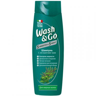 Шампунь Wash&Go з екстрактами трав для жирного волосся 400 мл Фото